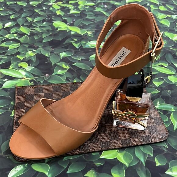 Steve Madden brown ankle boots with wood heel - Picture 2 of 6